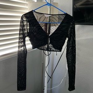 Glassons Cropped Long Sleeve Top